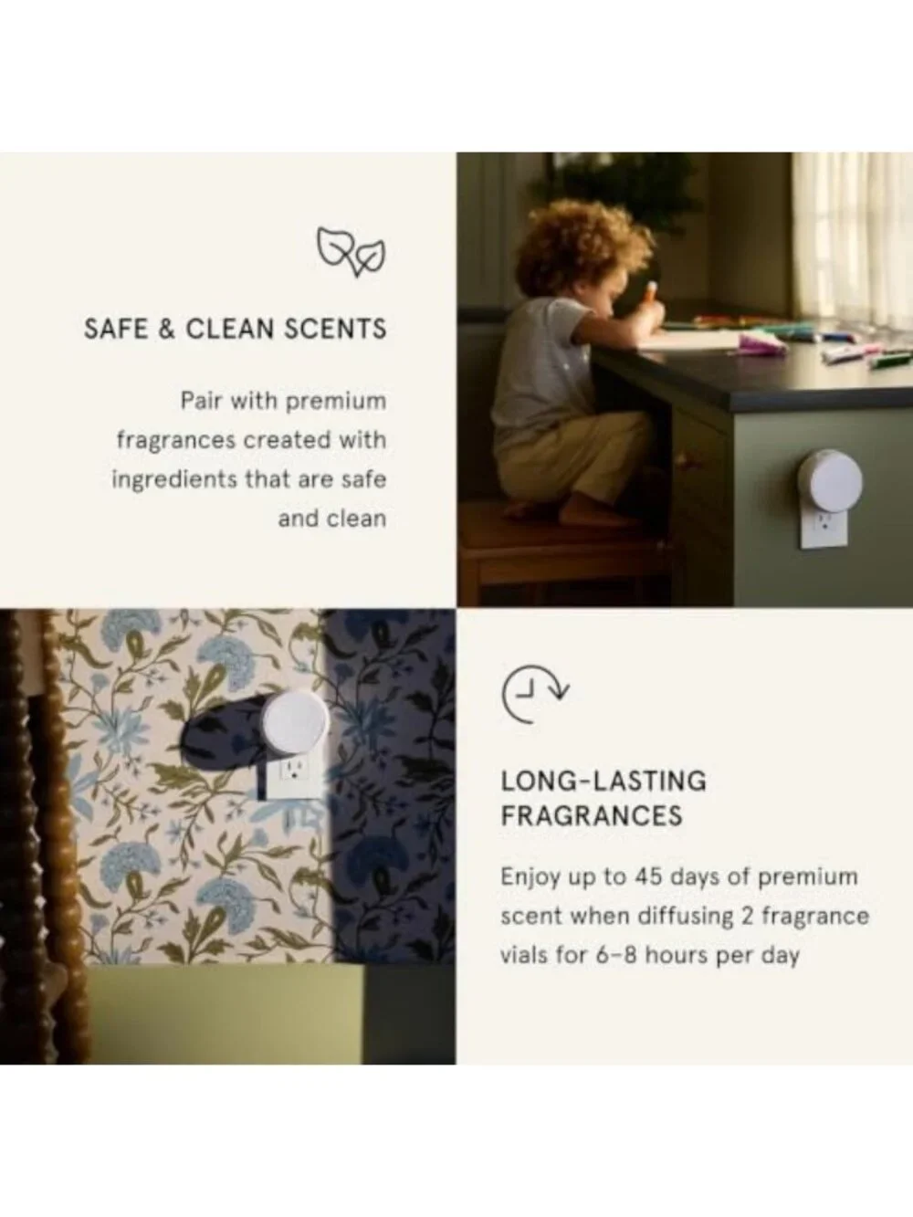 Home Fragrance Diffuser Starter Set - Aromatherapy Scent Diffuser with Refills